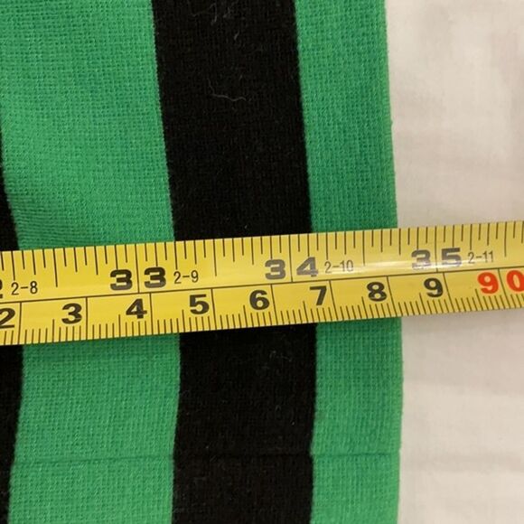 Vince Camuto Shift Dress Womens Size 6 Green Black Striped Sleeveless - Picture 6 of 12